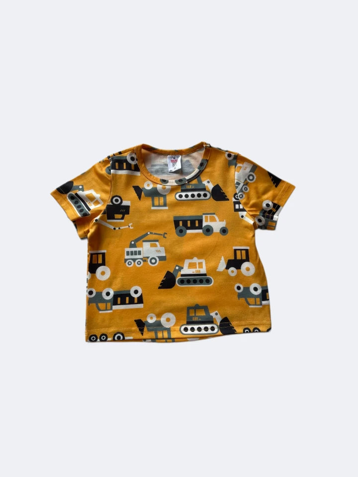 Car Print Orange Clothing Set