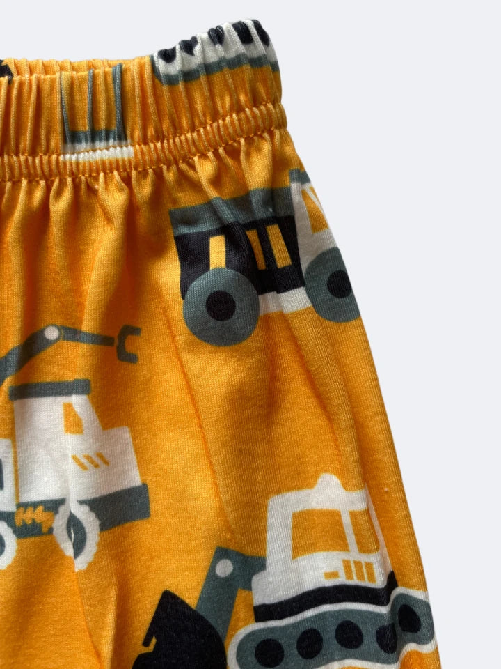 Car Print Orange Clothing Set