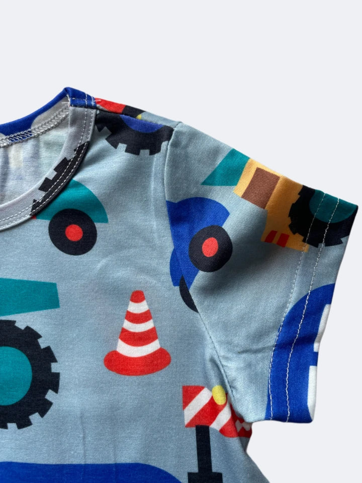 Car Print Gray Clothing Set