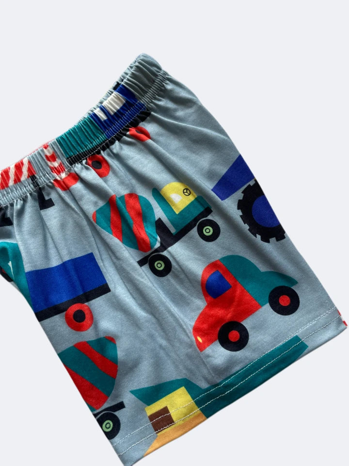 Car Print Gray Clothing Set